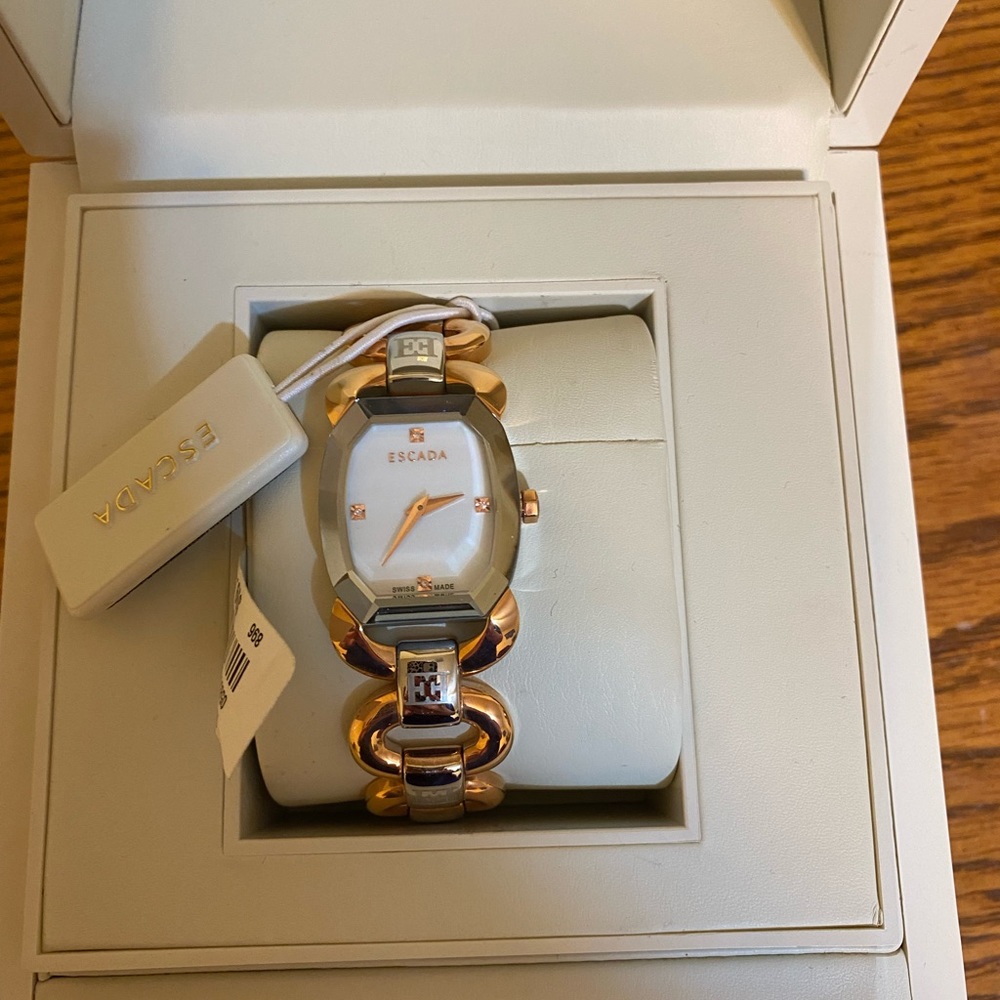 NWT Escada two tone watch.